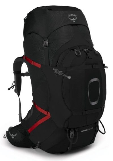 Osprey Aether Plus 100 rinkka, musta
