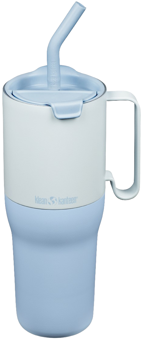 Klean Kanteen Rise TumblerFlip Lid w/Straw muki, 1L, Ice Blue