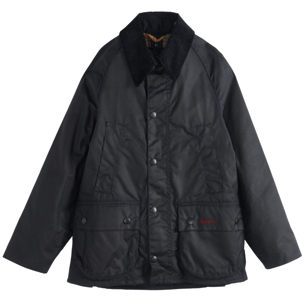 Barbour Bedale Wax Kids Navy