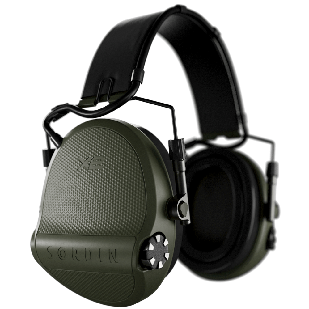 Sordin X2 Green Headband Leather Gel