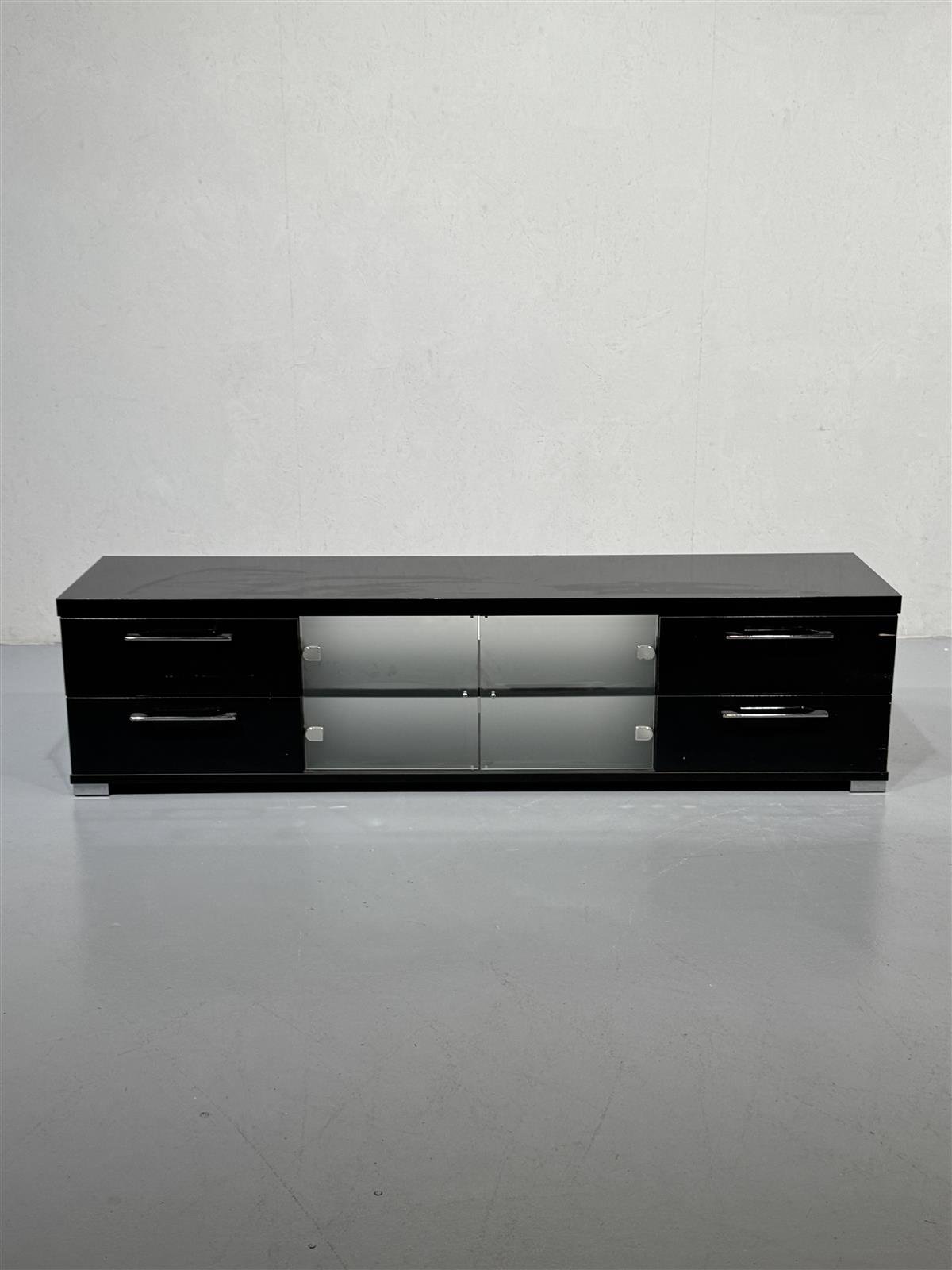 TV-taso korkeakiilto musta 187cm