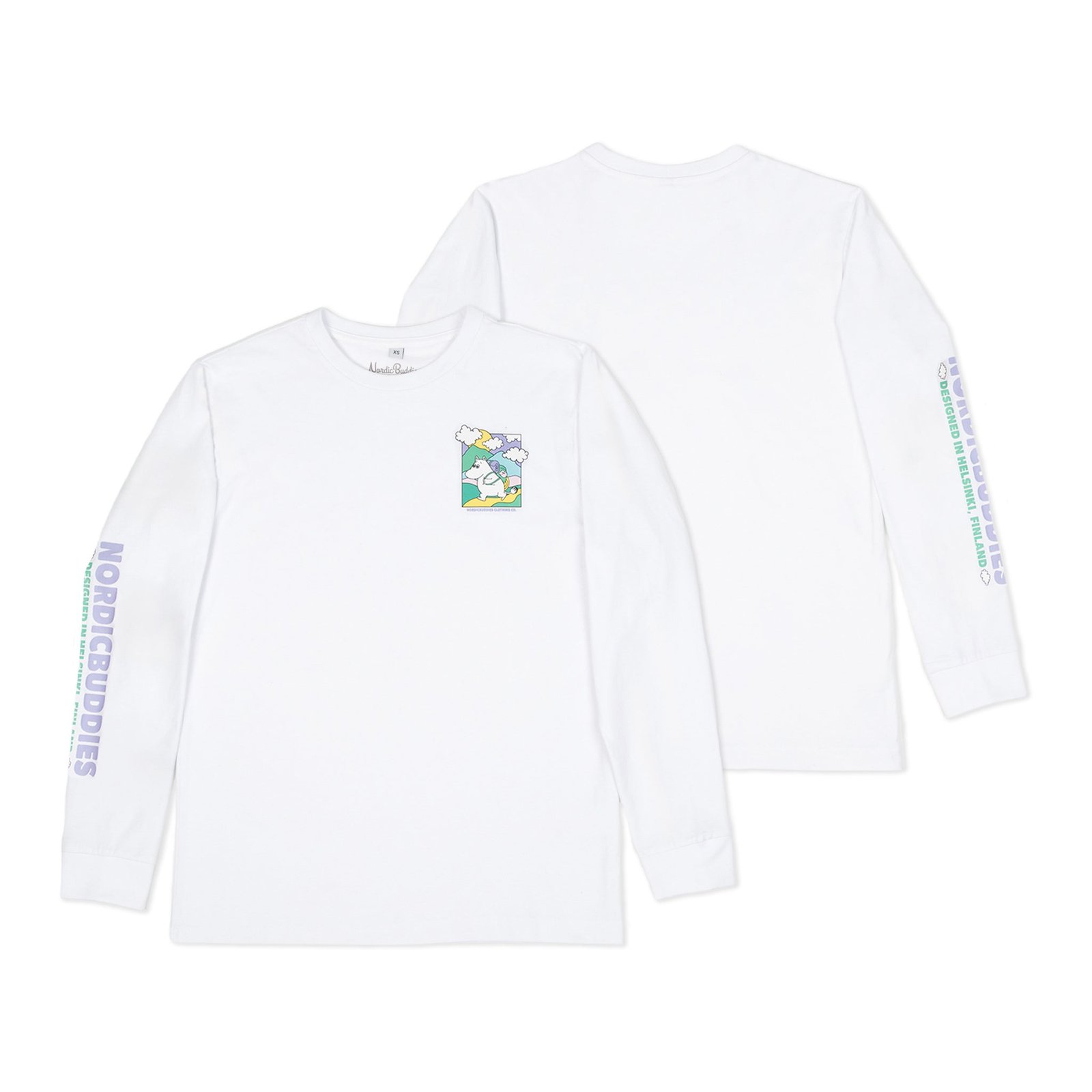 Muumipeikon Seikkailu Pitkähihainen Paita Unisex - Valkoinen