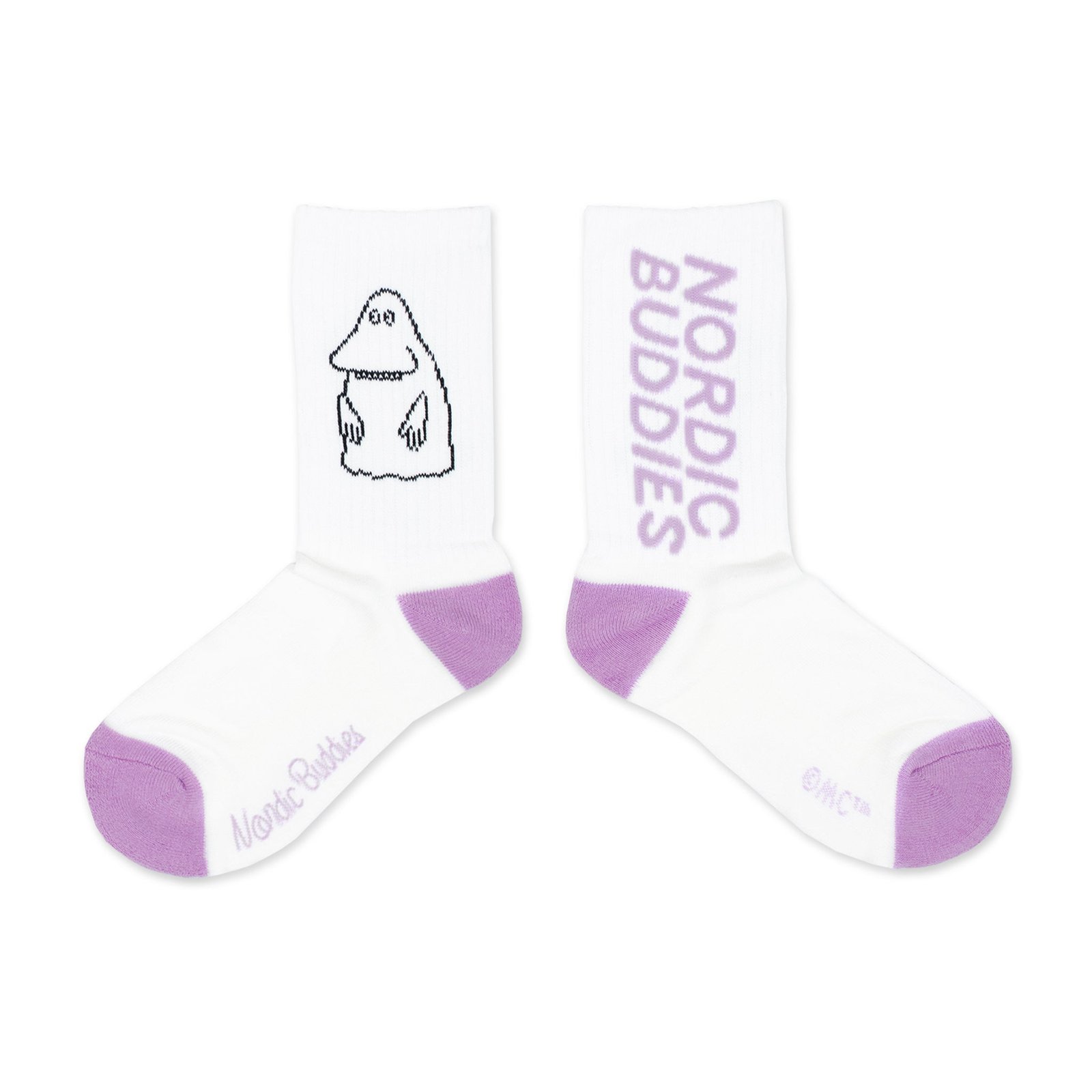 Mörkö Iltakävelyllä Naisten Retrosukat - Valkoiset