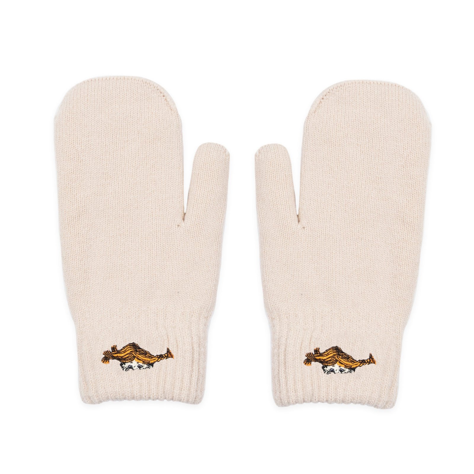 Brodeerattu Peppi Aikuisten Lapaset - Beige