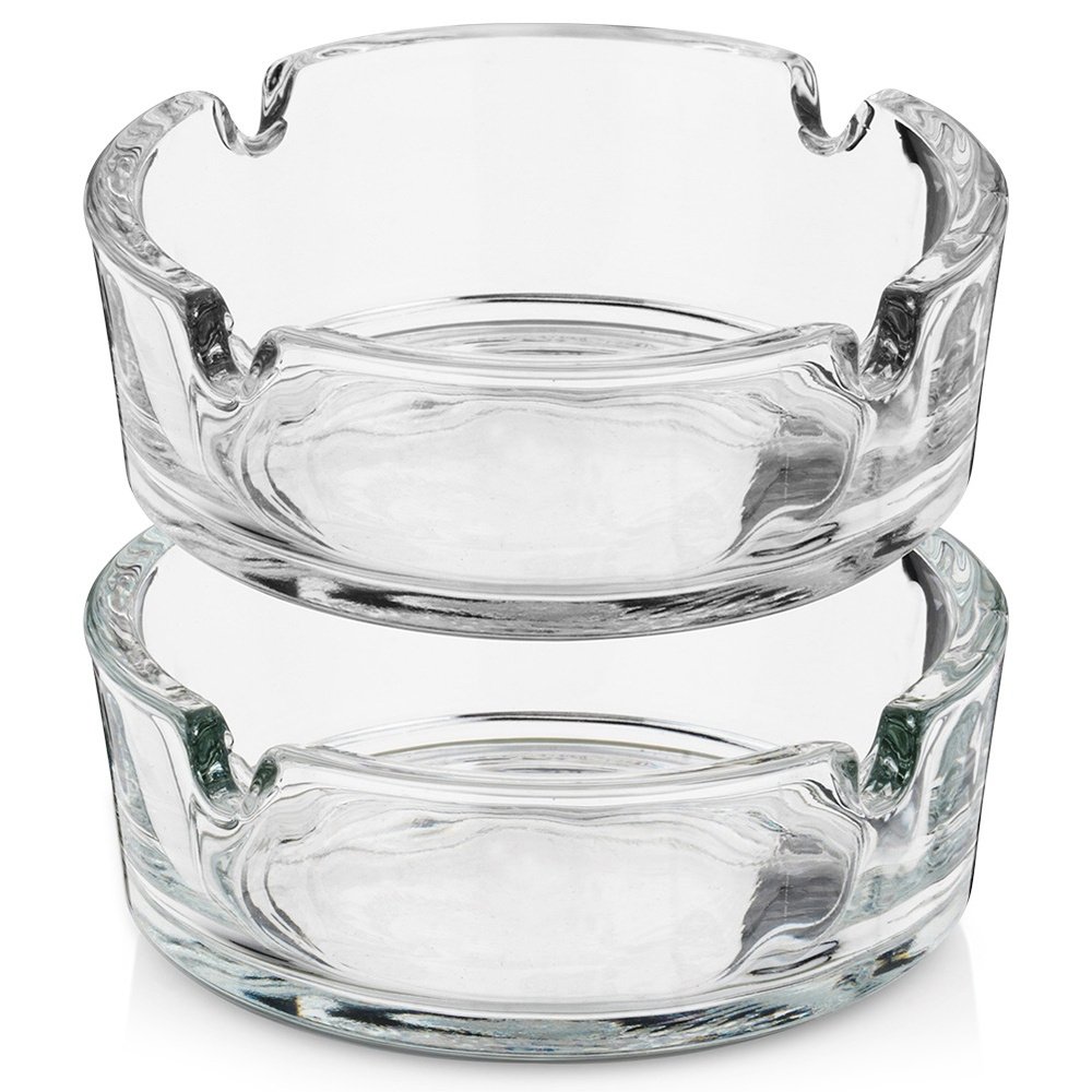 Lasinen tuhkakuppi 8 cm 2 kpl.