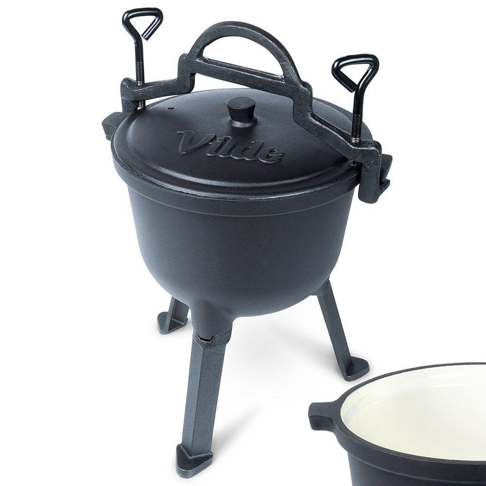 Emaloitu valurautainen jalkojen ja kannen paistokasari CAST LINE 4 l