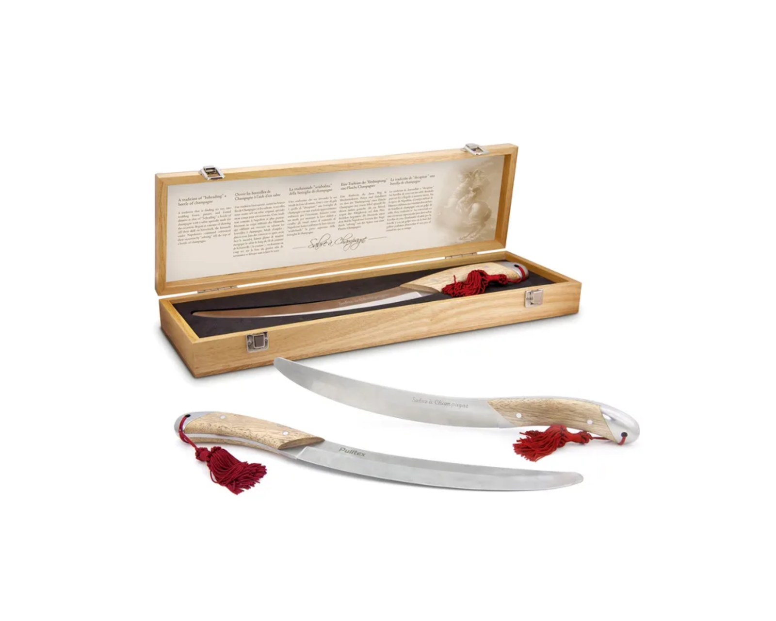 Pulltex samppanjasapeli teräs / tammi