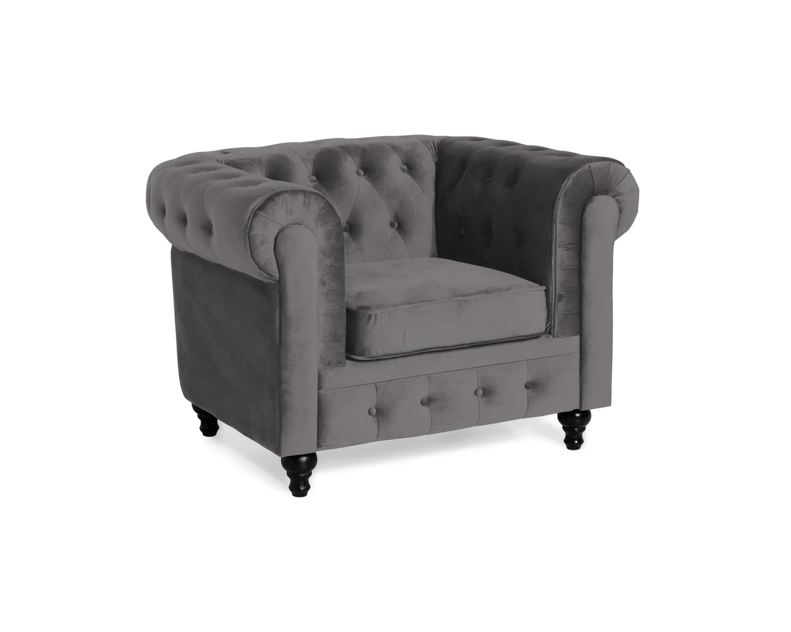 Manor House Chesterfield Lyx nojatuoli harmaa