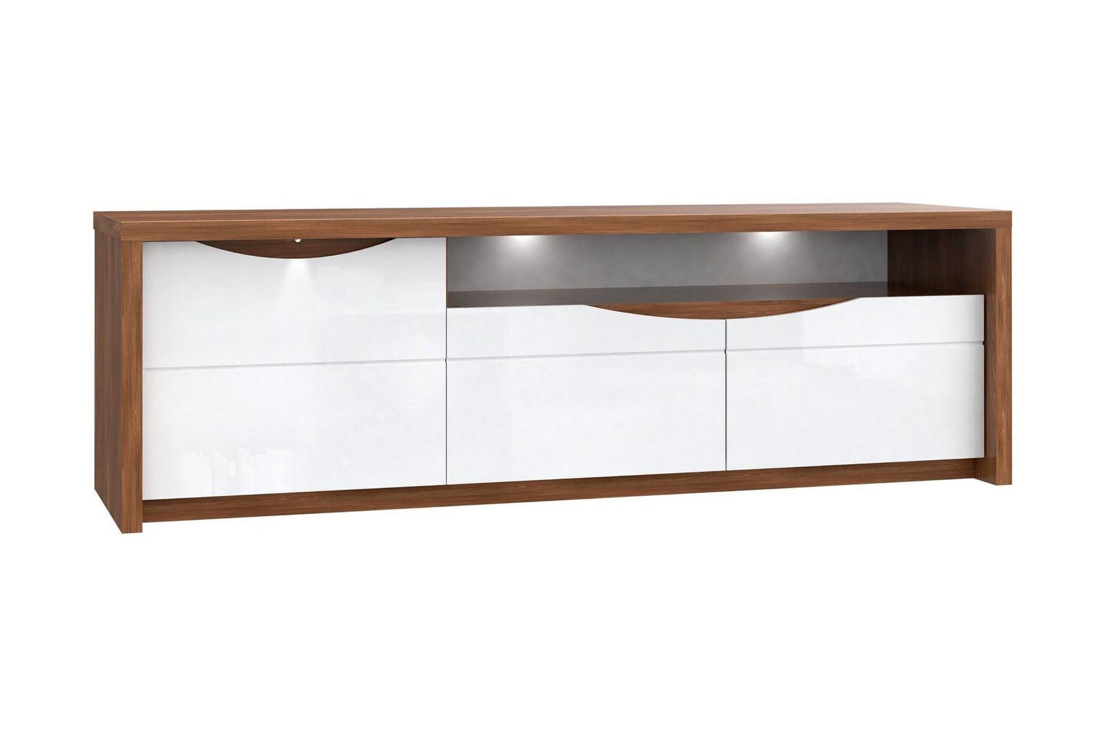 TV-taso Ajanel 189 cm - Ruskea/Valkoinen