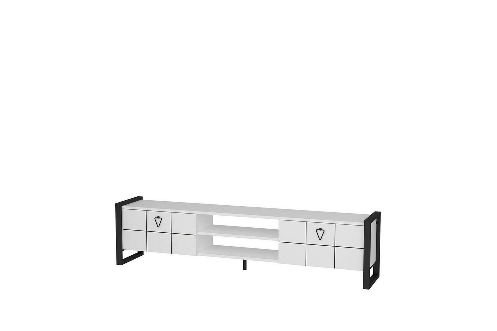 Abbas TV-taso 184 cm - Valkoinen/Musta
