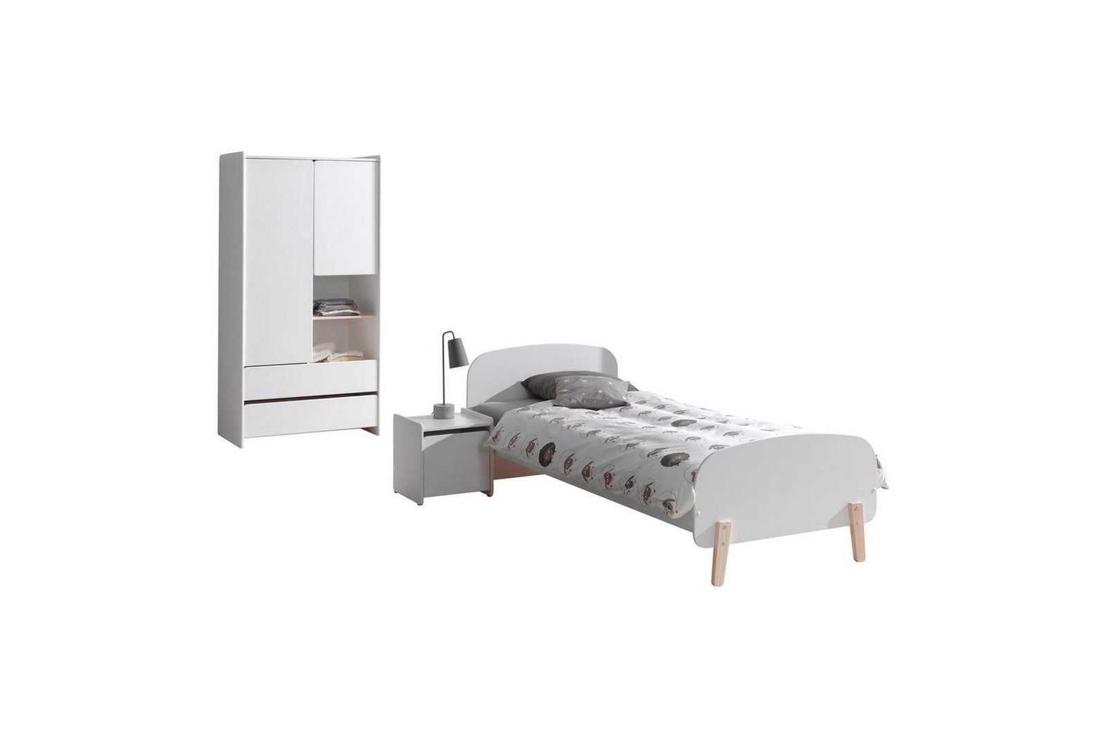 Vaatekaappi yöpöydällä Kiddy -