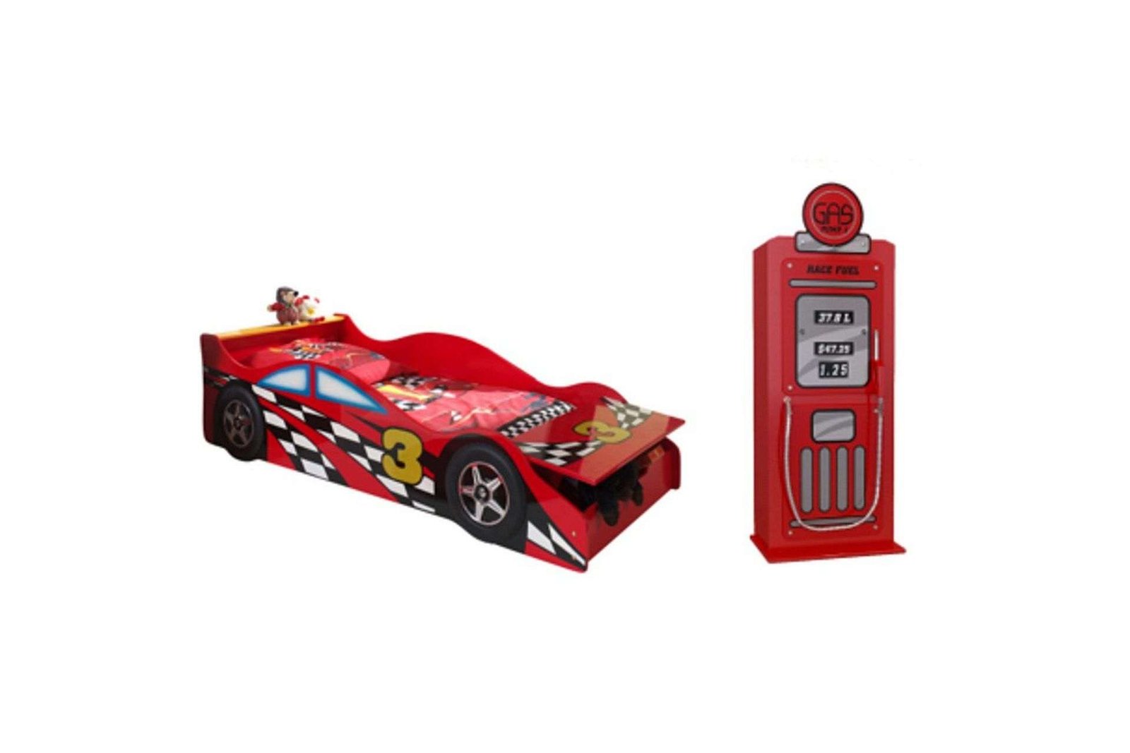 Sänky vaatekaapilla Rata Punainen 70x140 cm -