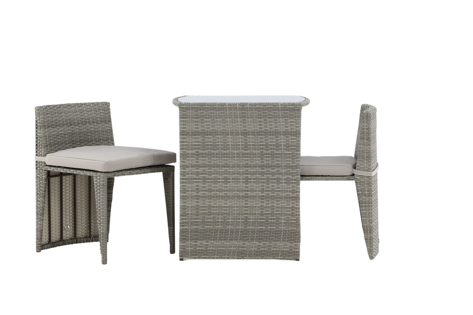 Parvekeryhmä Savanna 50 cm 2 tuolia - Harmaa