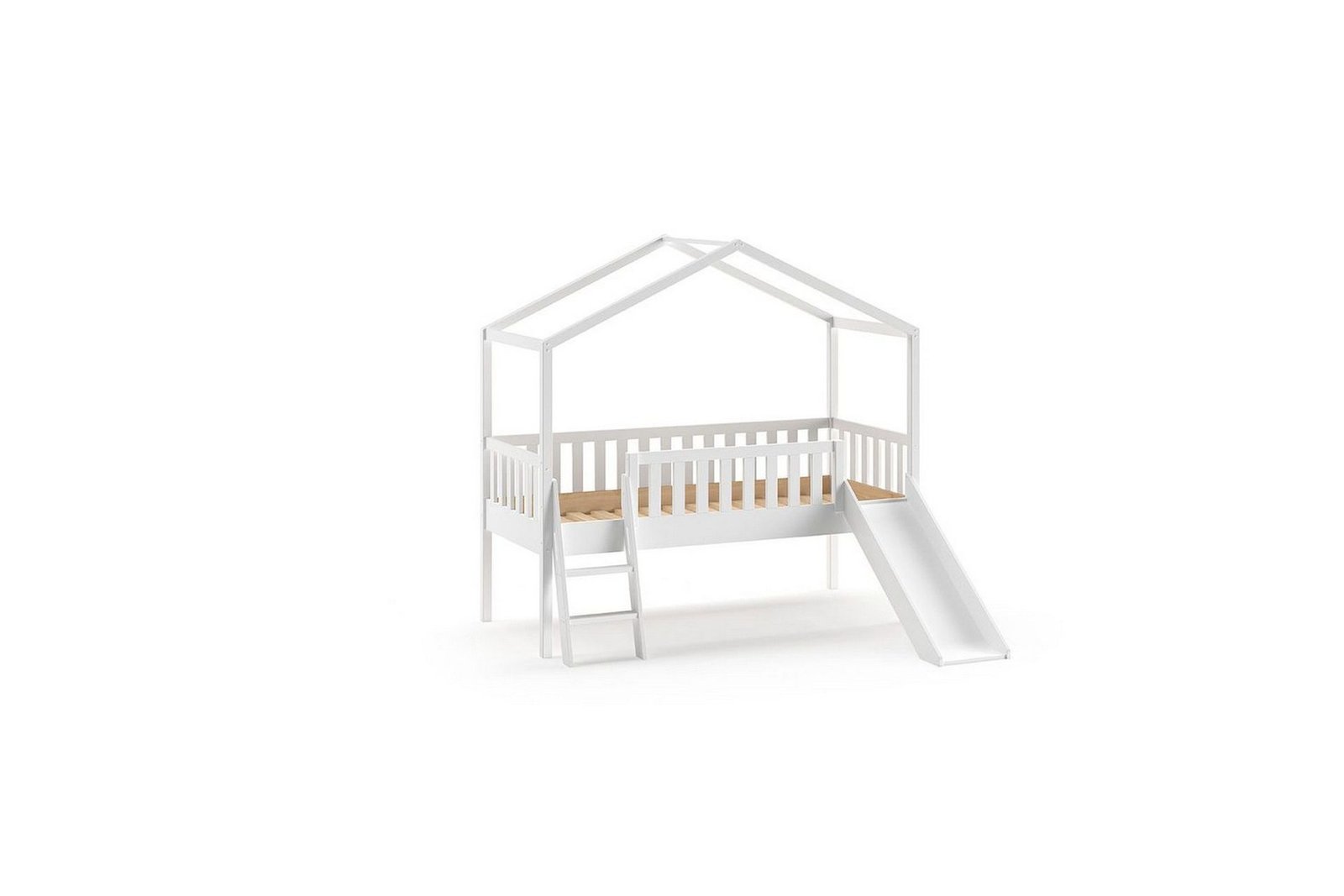 Talo sänky aidalla ja laatikolla Dallas 90x200 cm Antrasiitti - Antrasiitti