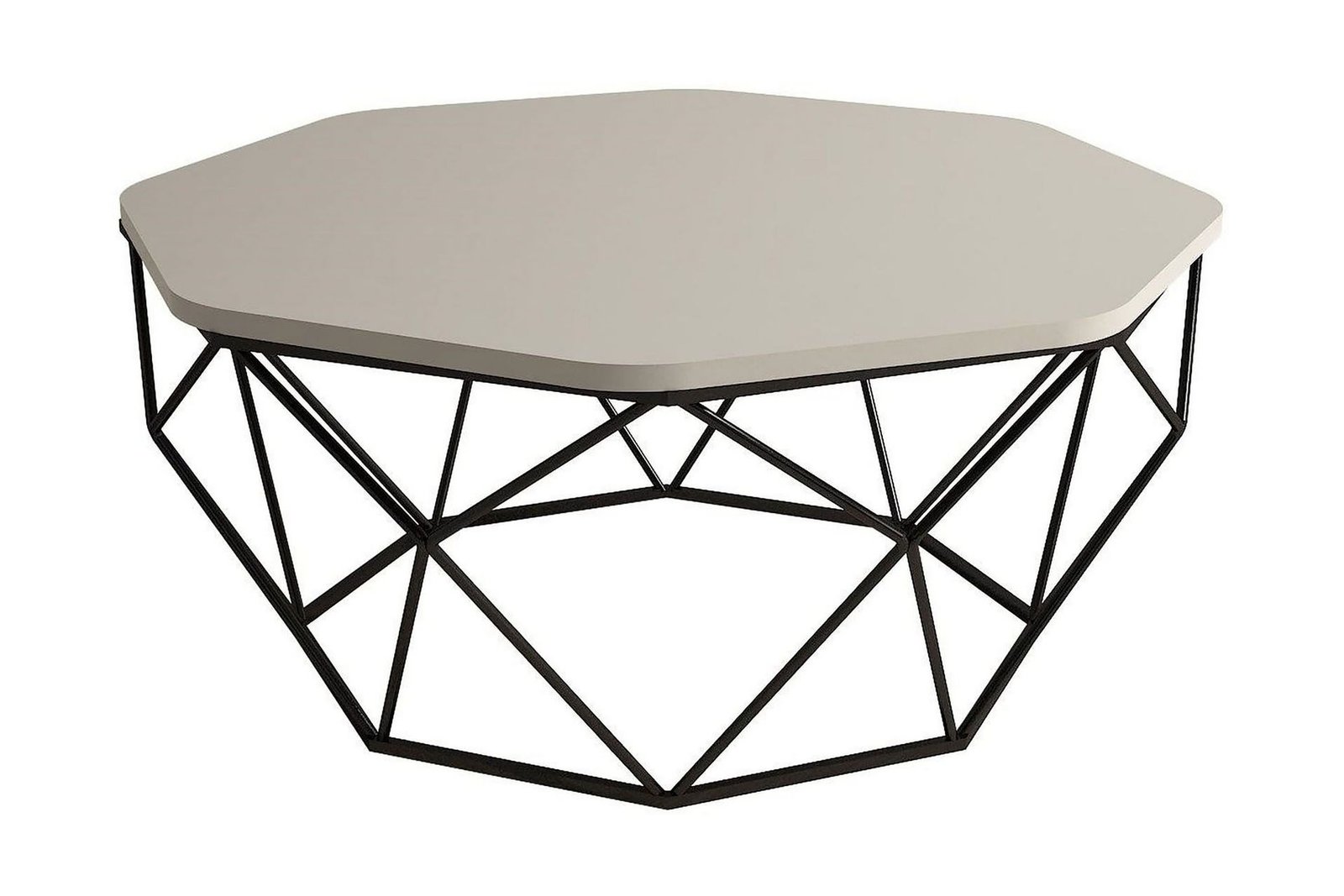 Sohvapöytä Tanamo 90 cm Kulmikas - Harmaa/Musta