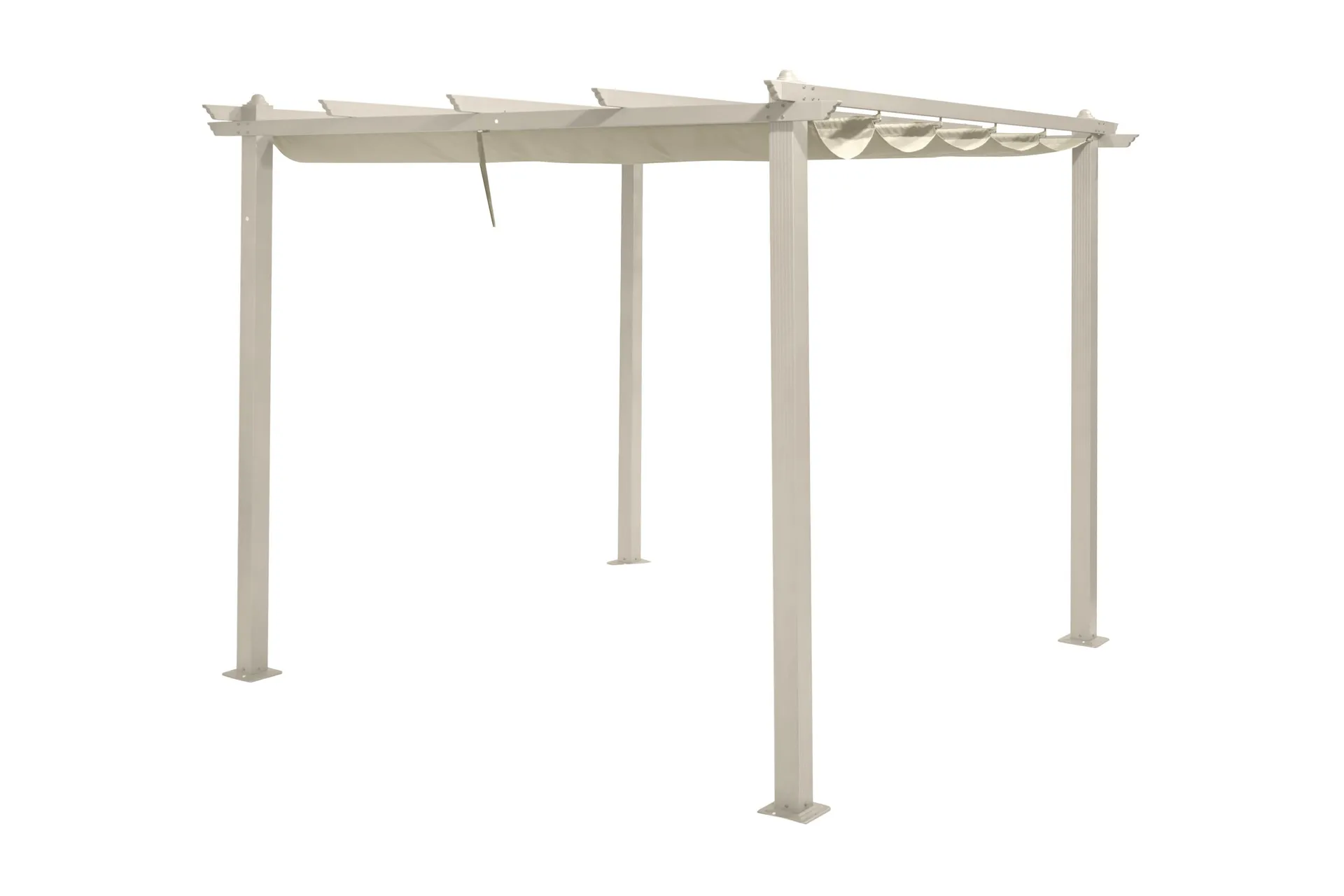 Porto suuri pergola 4x3 m alumiinia, katto - Beige