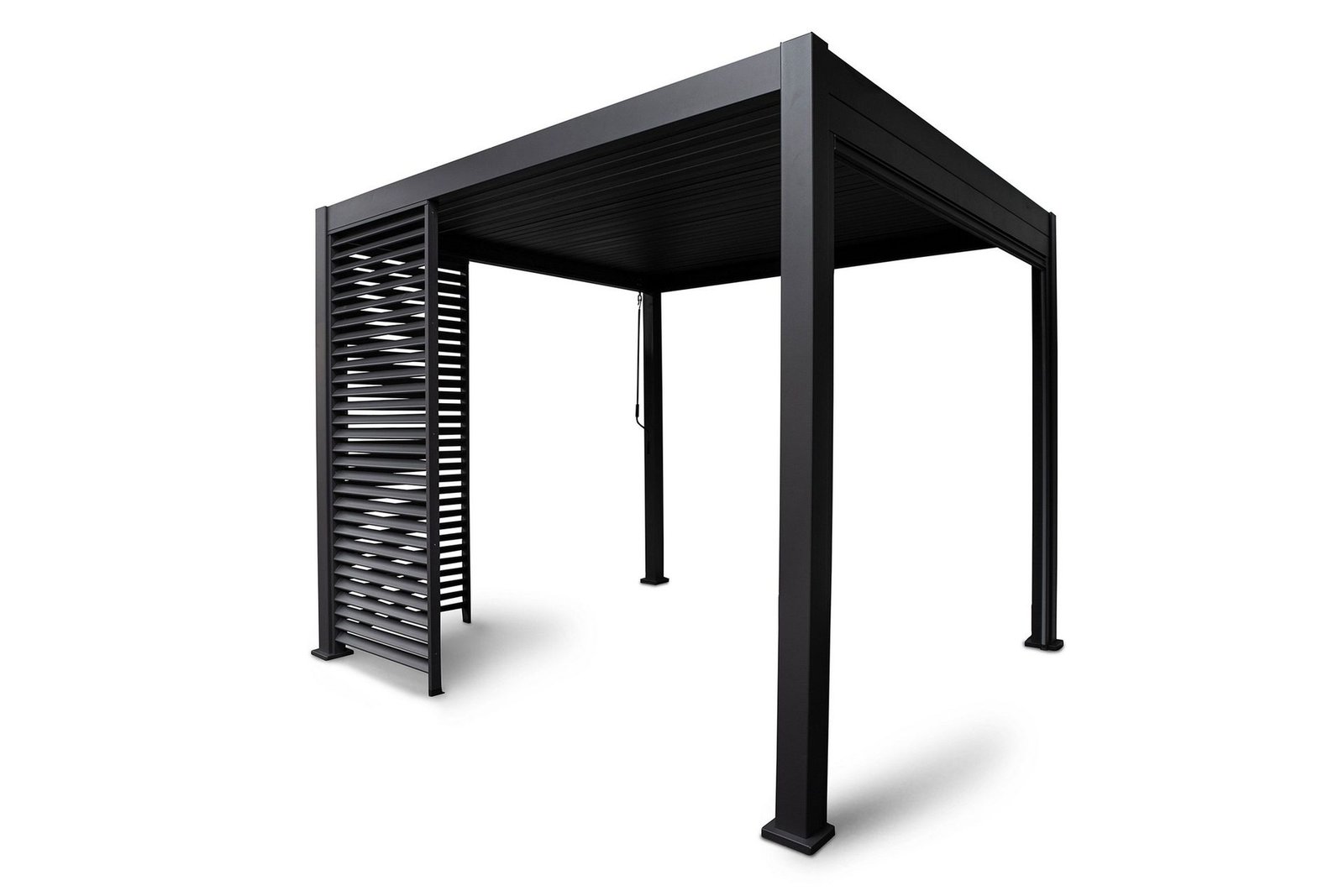 Paviljongin säleseinä Mirador 93x235 cm Tummanharmaa alumiin -