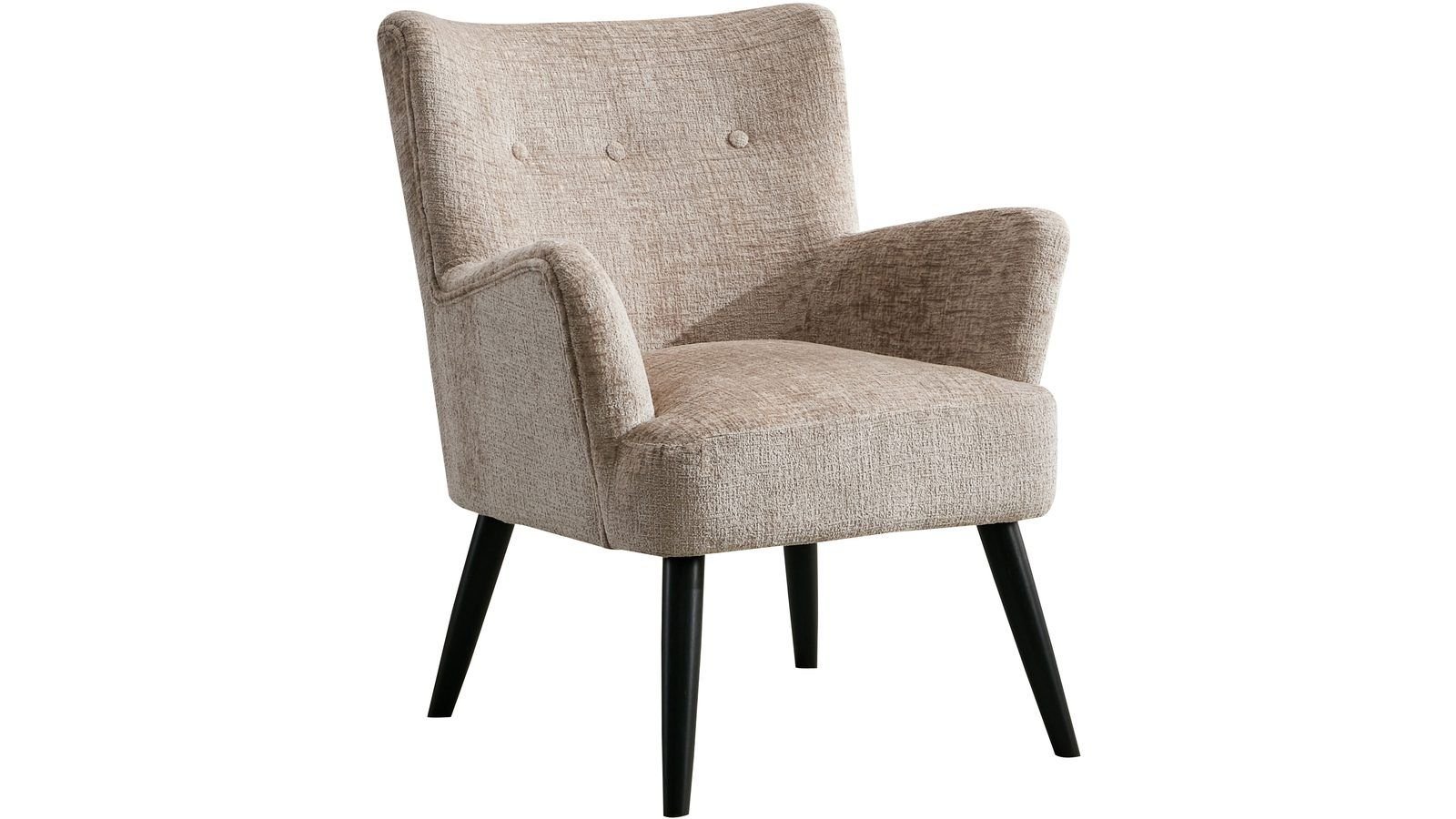 Zevani nojatuoli bouclé-kankaalla - Biscuit Cream