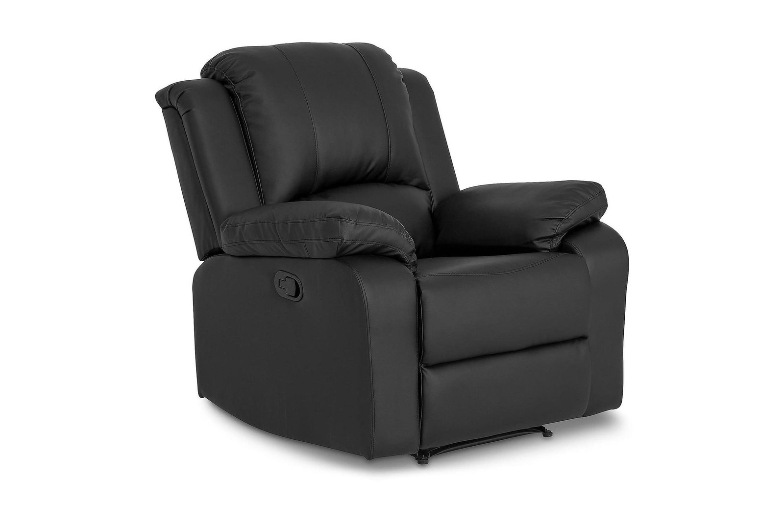 Navarro Mukava Recliner-nojatuoli Kotiteatterinojatuoli - Kallistettava nojatuoli keinonahkaa - Lepotuoli - Musta