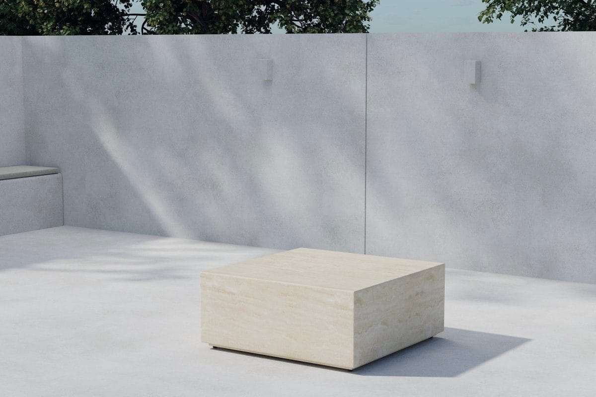 Lissabon sivupöytä 80 cm ulkokäyttöön - Beige