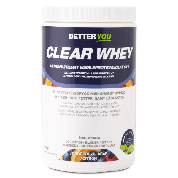 Better You Clear Whey, Mansikka/Mustikka/Sitruuna, 400 g