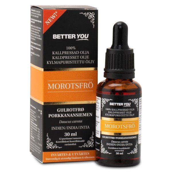 Better You Kylmäpuristettu porkkanansiemenöljy, 30 ml