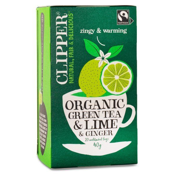 Clipper Green Tea Lime & Ginger EKO, 20 pussia