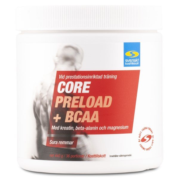 Core Preload + BCAA, Kirpeät Remmit, 440 g
