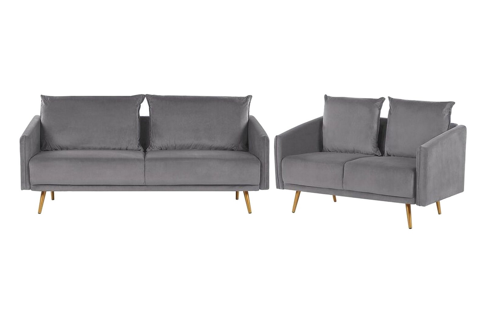 Sohvaryhmä Aarsby 2:n ist + 3:n ist - Sametti/Harmaa