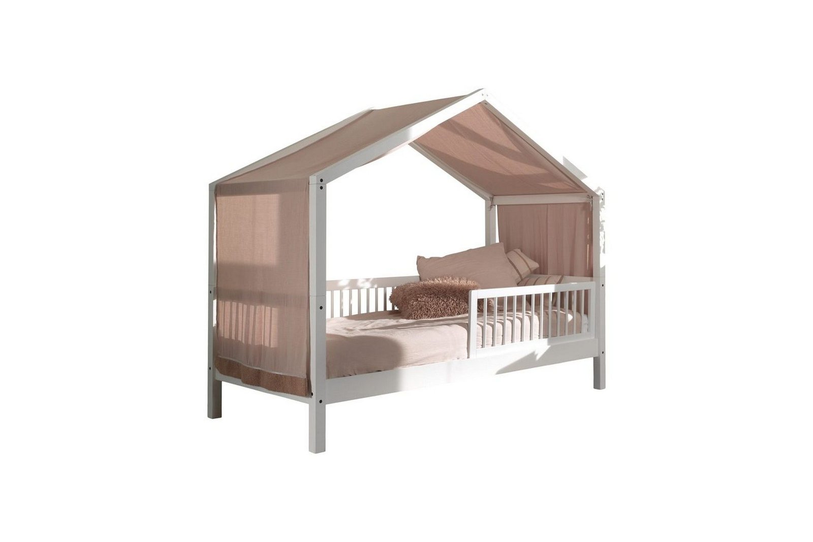 Unisänky turvakaiteella ja tekstiilisarjalla Forrest Valkoinen - Valkoinen