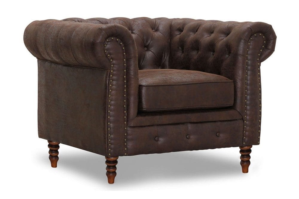 Nojatuoli Cambridge Kangas Vintage ruskea -