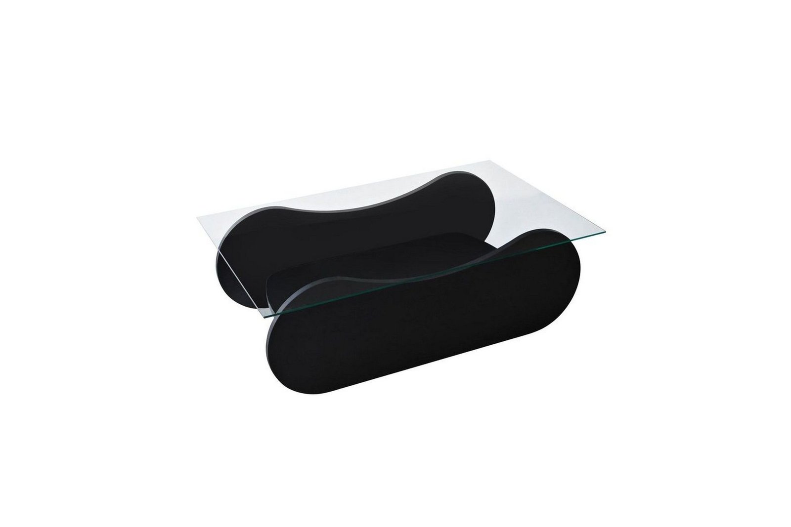 Sohvapöytä Tevrin Musta / Läpinäkyvä - Musta / Läpinäkyvä