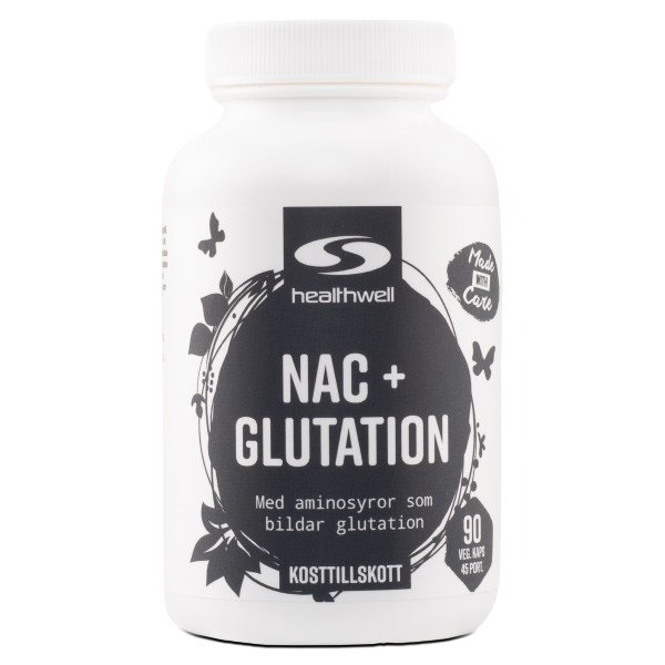 Healthwell NAC+Glutation, 90 kapselia