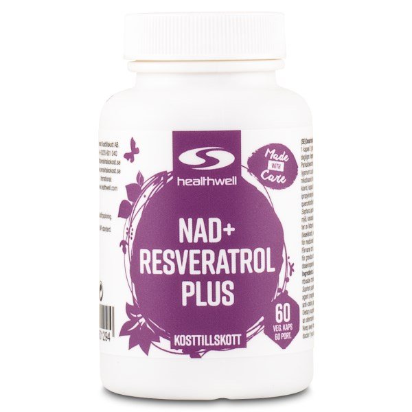 Healthwell NAD+ Resveratroli Plus, 60 kapselia
