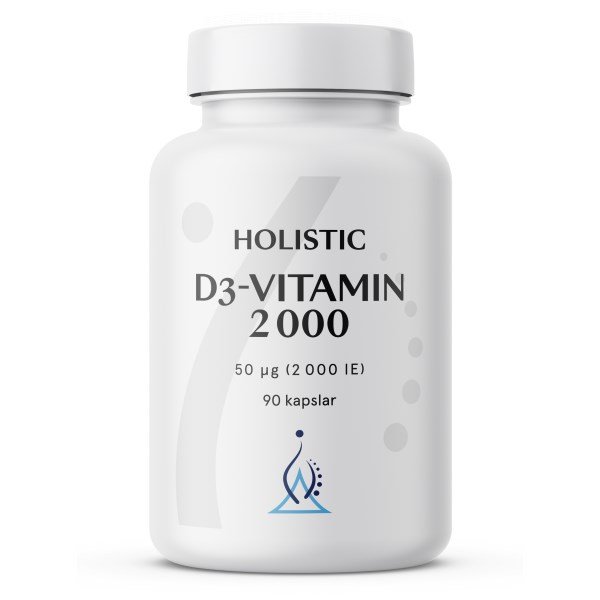 Holistic D3-vitamiini 2000 IE, 90 kapselia, 2000 IE
