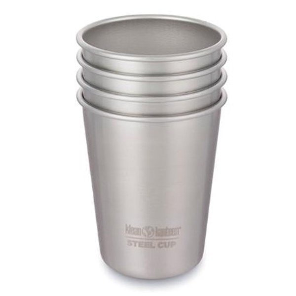Klean Kanteen Steel Cup 296 ml, 4-pack, Brushed Stainless