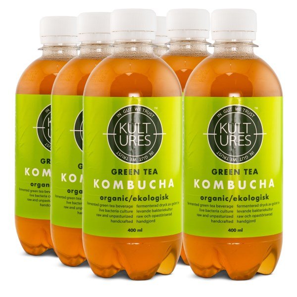 Kultures Kombucha, Vihreä Tee, 6 kpl pakkaus