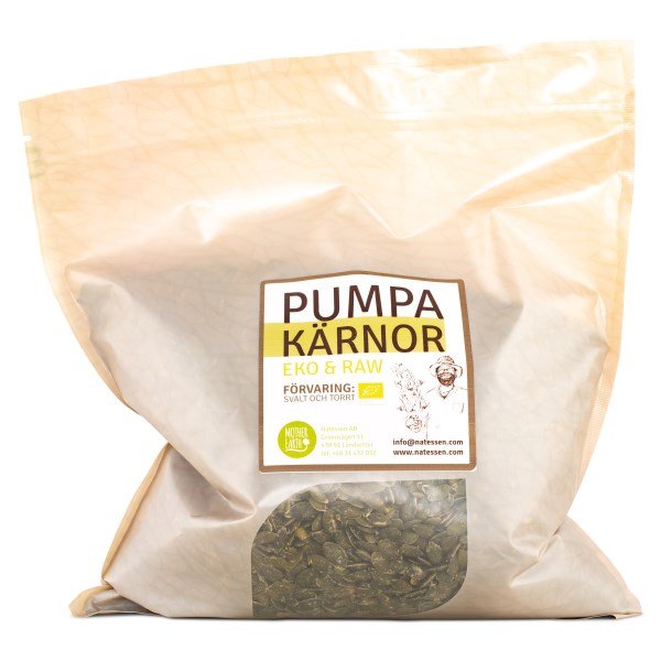 Mother Earth Kurpitsansiemenet, EKO, 2 kg