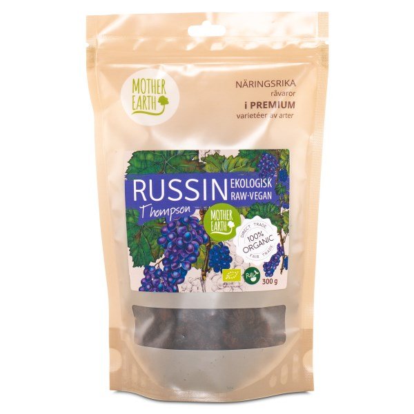 Mother Earth Rusinat Sininen Thompson Raaka & Luomu, 300 g