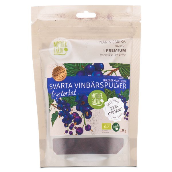 Mother Earth Mustaherukkajauhe, EKO, 125 g