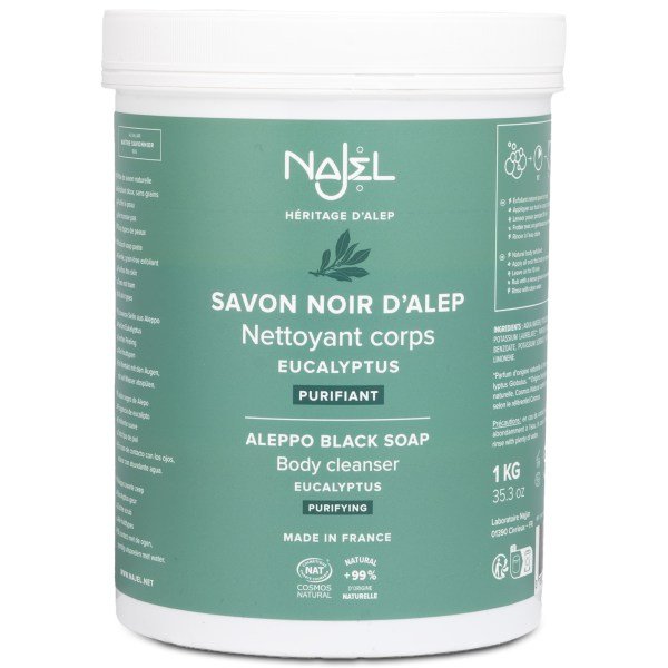 Najel Black Aleppo Soap, 1000g, Eukalyptus