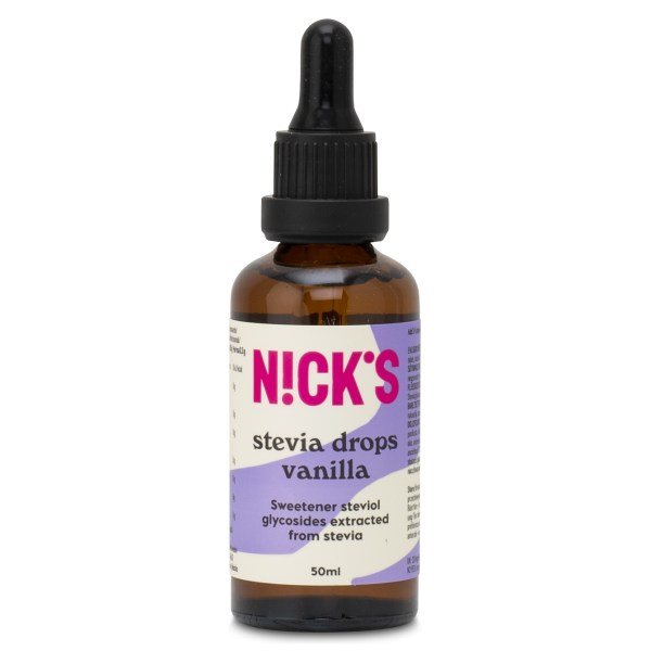 Nicks Stevia Drops, Vanilja, 50 ml