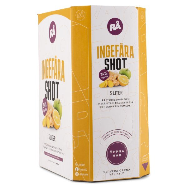 RÅ Inkivääri-shot Bag-in-box , 3000 ml