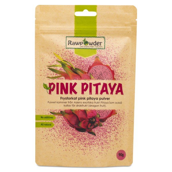RawPowder Vaaleanpunainen Pitaijajauhe, 90 g