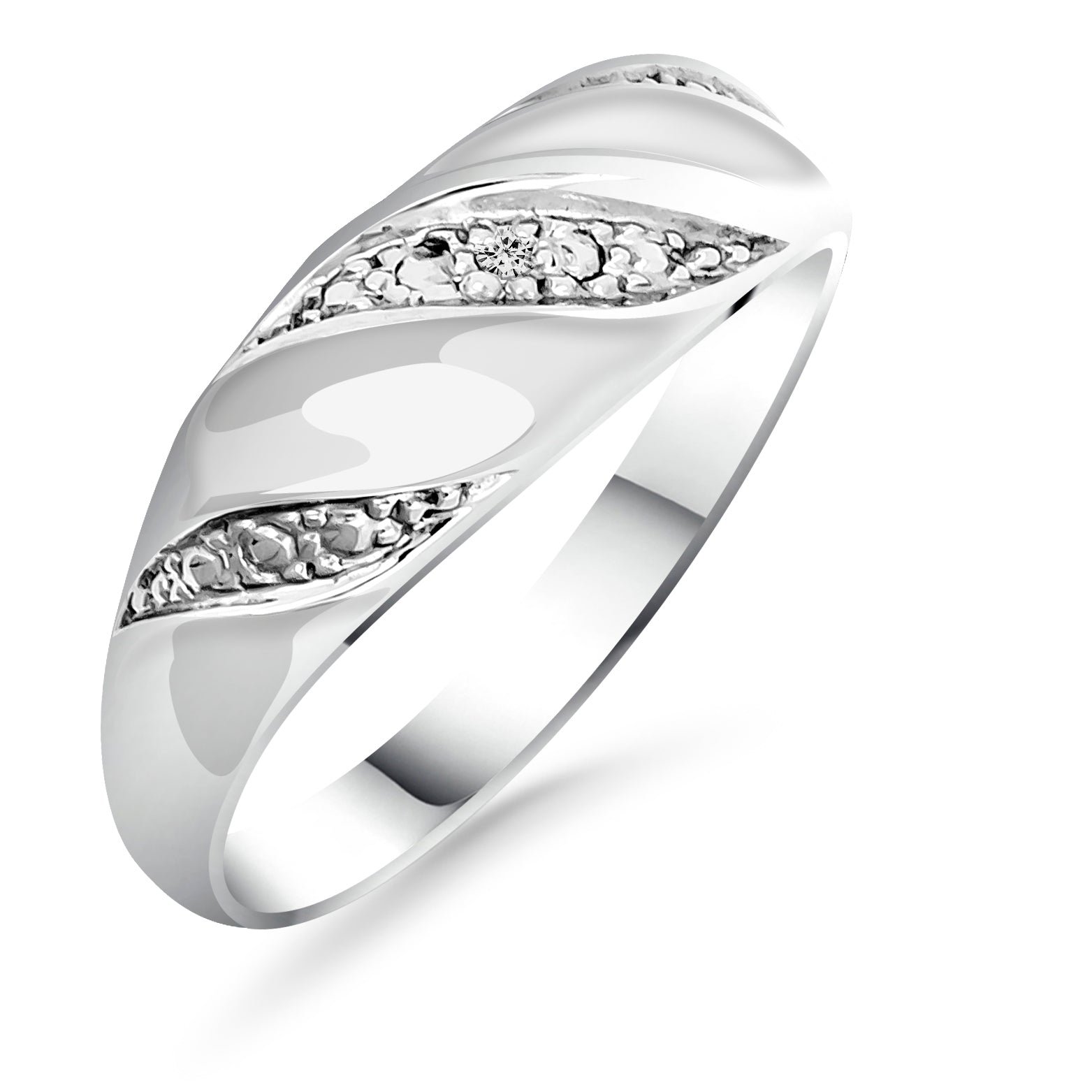 Silván,Timanttisormus 0,01ct, 14K valkokultaa, Henrietta-mallisto