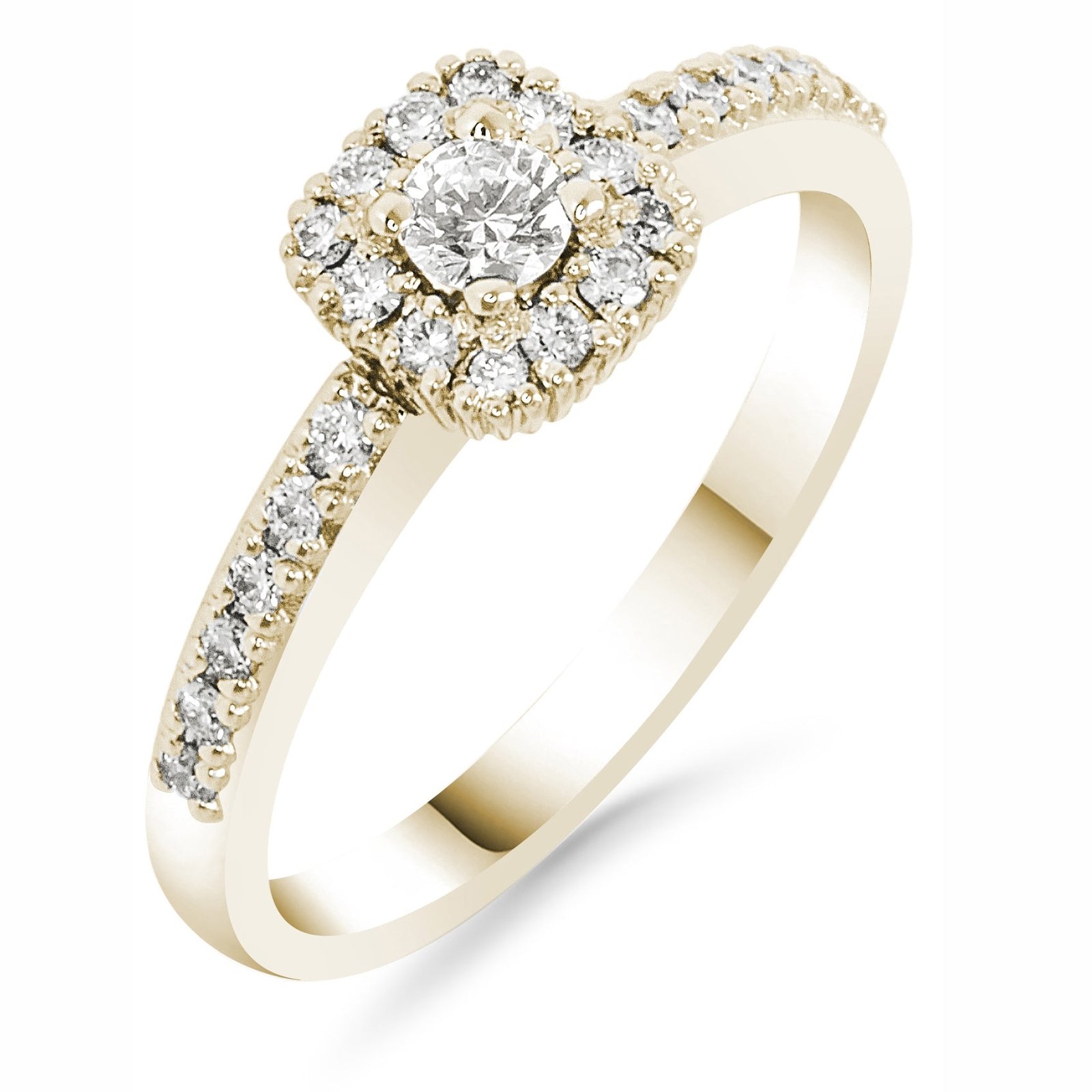 Silván,Carmosier timanttisormus 0,36ct, 14K keltakultaa, Rosalie-mallisto