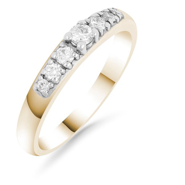 Silván Mimosa timanttisormus 0,26ct, keltakultaa, vihkisormukset