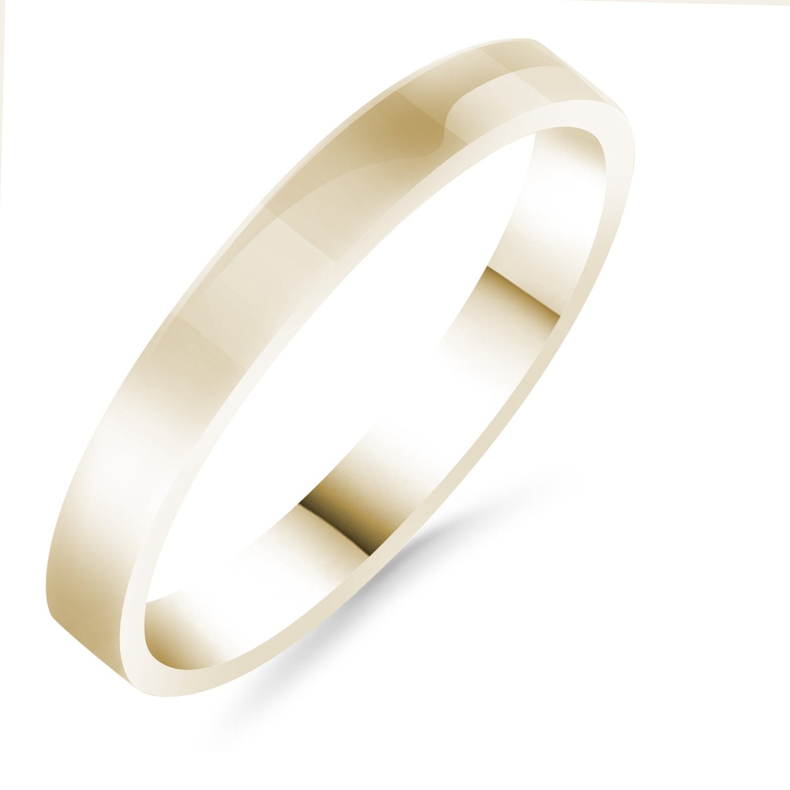 Silván,Kihlasormus 3mm flakka, 14K keltakultaa