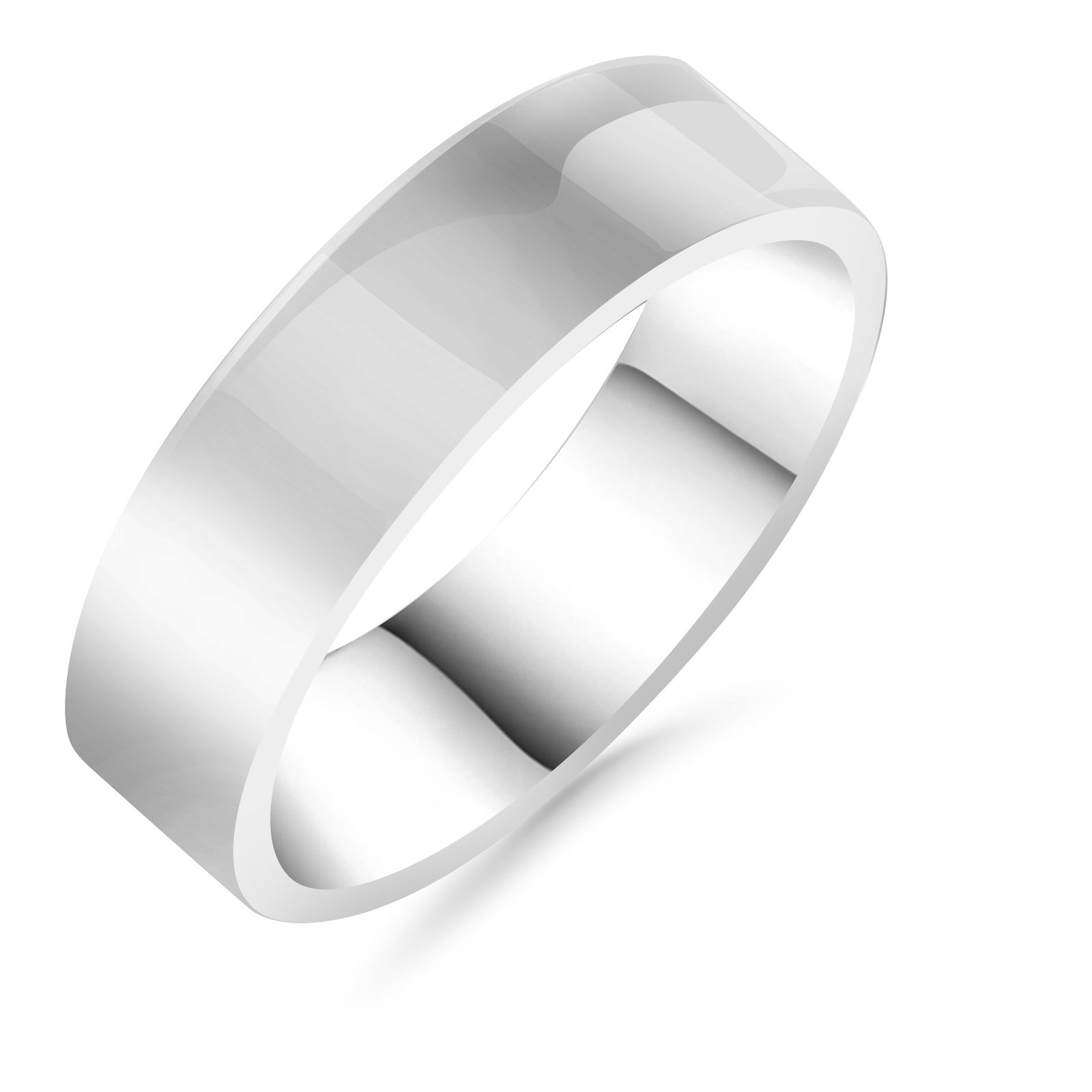 Silván,Kihlasormus 6mm flakka, 14K valkokultaa