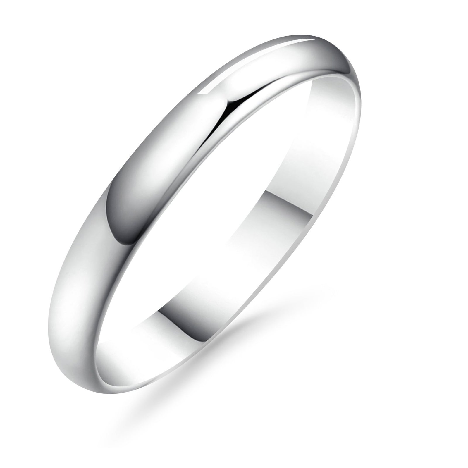 Silván,Kihlasormus 3mm puolipyöreä, 14K valkokultaa